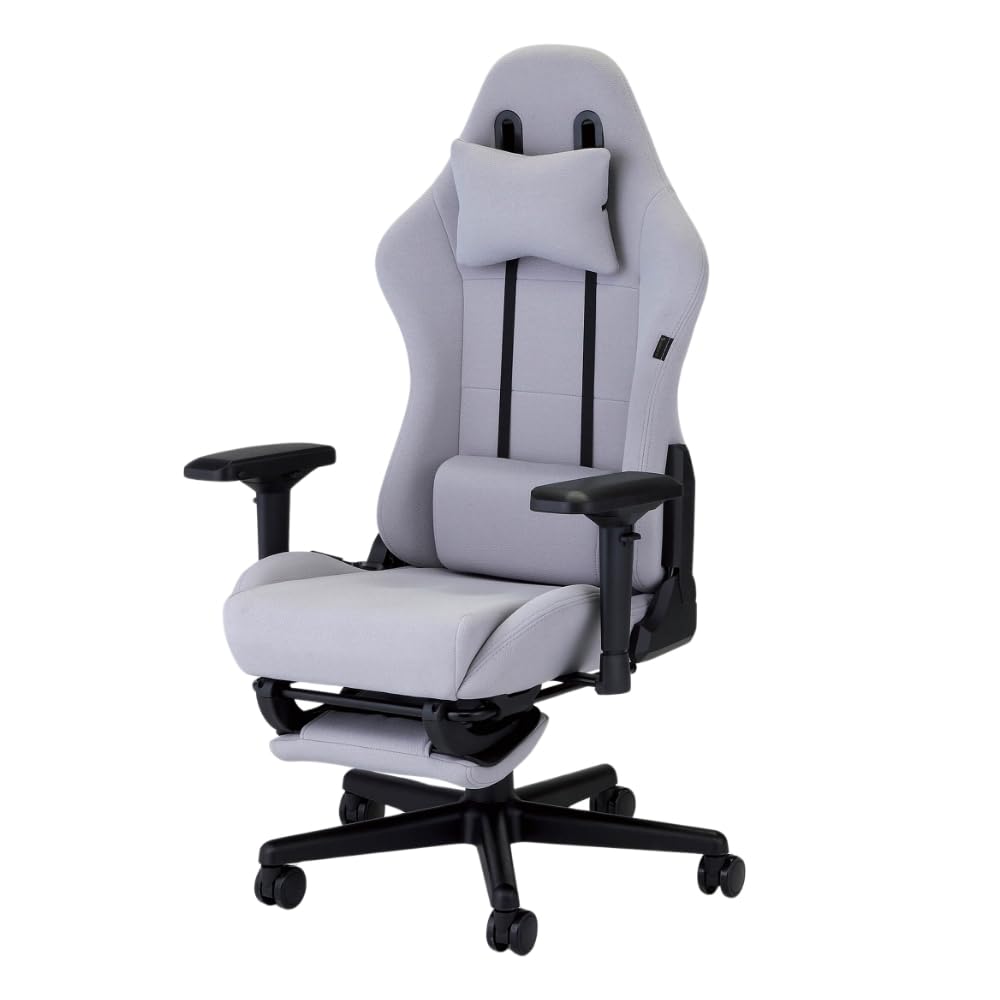 ファブリック グレー デスクチェア VESTEX(ベステックス) ゲーミングチェア グレー ファブリック