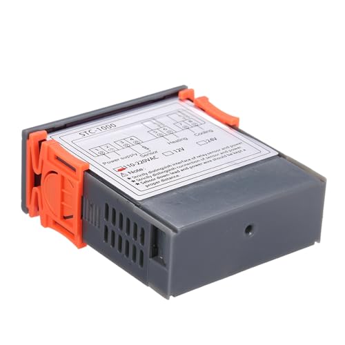 HEEPDD Controlador de Temperatura Digital STC-1000, Pantalla LED Grande, Control de Precisión, Modos de Enfriamiento de Calefacción para Refrigerador Congelador (110-220 VCA)