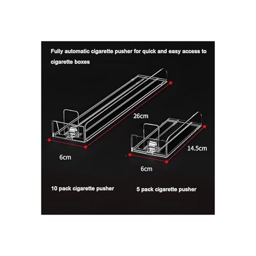 Présentoir à cigarettes mural compact avec étagères de rangement claires - 5