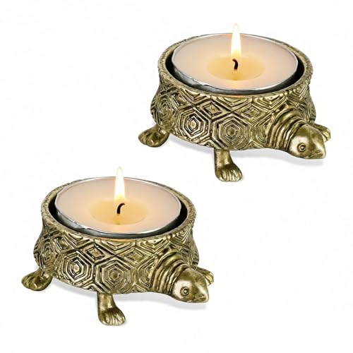 NIKKY HOME Gold Turtle Tealight Holders