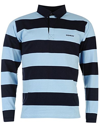 Da Uomo a Righe Pannello Rugby Polo Maniche Lunghe...