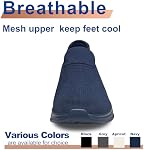 YHOON Mens Walking Shoes Slip on Lightweight Running Non Slip Athletic Tennis Shoes Gym Sneakers
