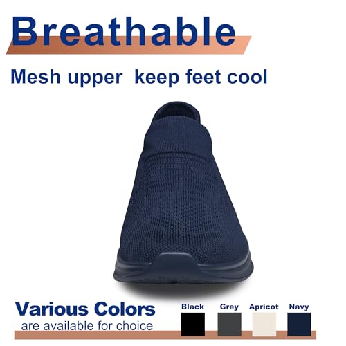 Image of Mens Walking Shoes Slip on Lightweight Running Shoes Workout Athletic Tennis Shoes Gym Sneakers
