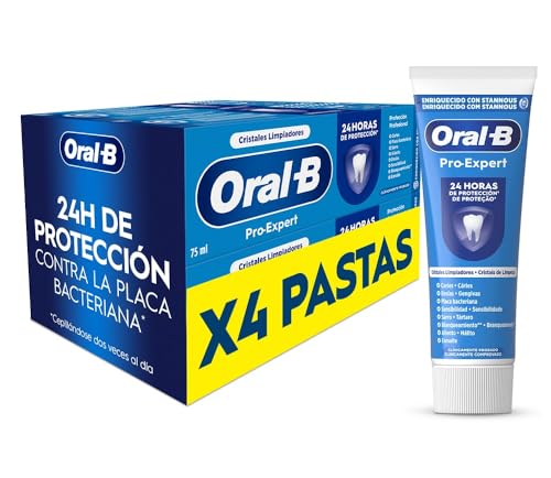 Oral-B Pro-Expert Protección Profesional Pasta De Dientes, Pack Ahorro 4x75 ml, Dentífrico Que Protege Contra La Placa, 75 ml (Paquete de 4)