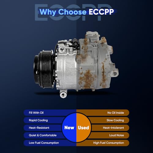 Image of ECCPP A /C Compressor with Clutch Fit for BMW X3 2.5L 2007-2010 | Fit for BMW 328i 3.0L 2012-2013 Fast Cooling AC Compressor