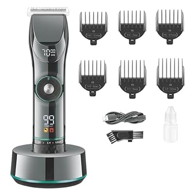 Mens Hair Clippers, Clipper Professional Adjustable Trimmer Haircut Machine Cordless Electric Barber for Men