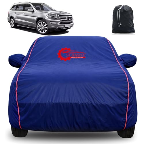 Image of 100% Waterproof Car Cover for Mercedes GL-Class 350 | All-Weather, Dustproof & UV Protection | Heavy-Duty 3-Layer Fabric | Custom Fit with Mirror & Antenna Pocket | Navy Blue