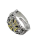 JSGHGDF Anillos ajustables con símbolo de tridentes náuticos retro para hombre, joyería unisex elegante para joyería casual o formal de Tridents, One Size, como se describe, como se describe