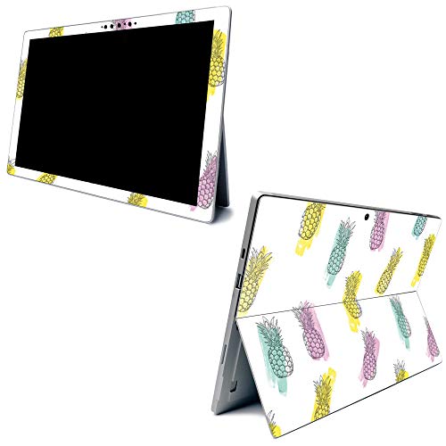 Image of MightySkins Carbon Fiber Skin for Microsoft Surface Pro 7 - Funky Pineapples | Textured Carbon Fiber Finish | Easy to Apply, Remove, and Change Styles | Made in The USA (CF-MISURPR7-Funky Pineapples)