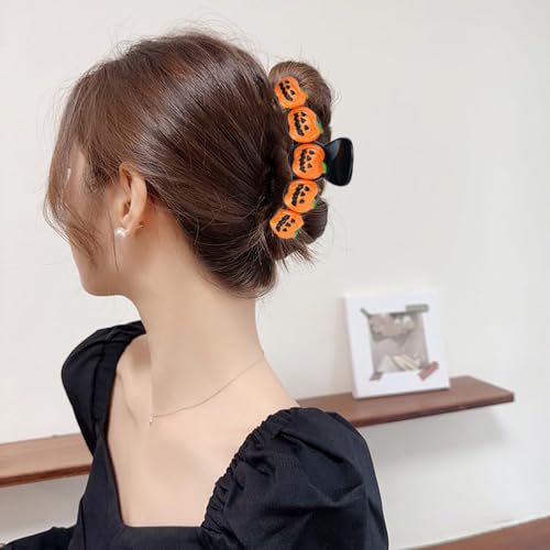 Pinza de cabello calabaza Halloween 5D grande miniatura 6
