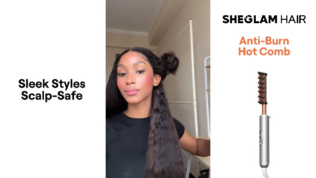 Amazon.com : SHEGLAM Hot Comb Straightener Brush for Black Women