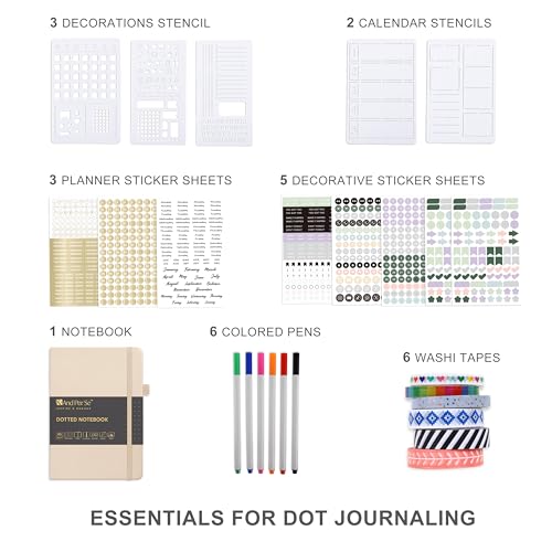 Carnet de notes à pois A5 rigide fournitures de journal intime et planner - 4