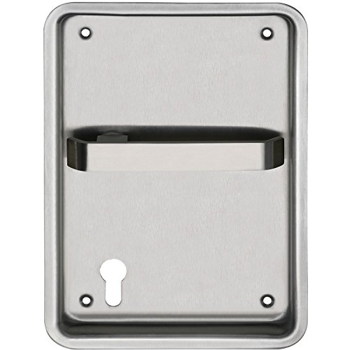 Turnhallenmuschel, 170 x 240 mm, rechts, PZ 72 mm, VK 9 mm, Edelstahl matt Cover