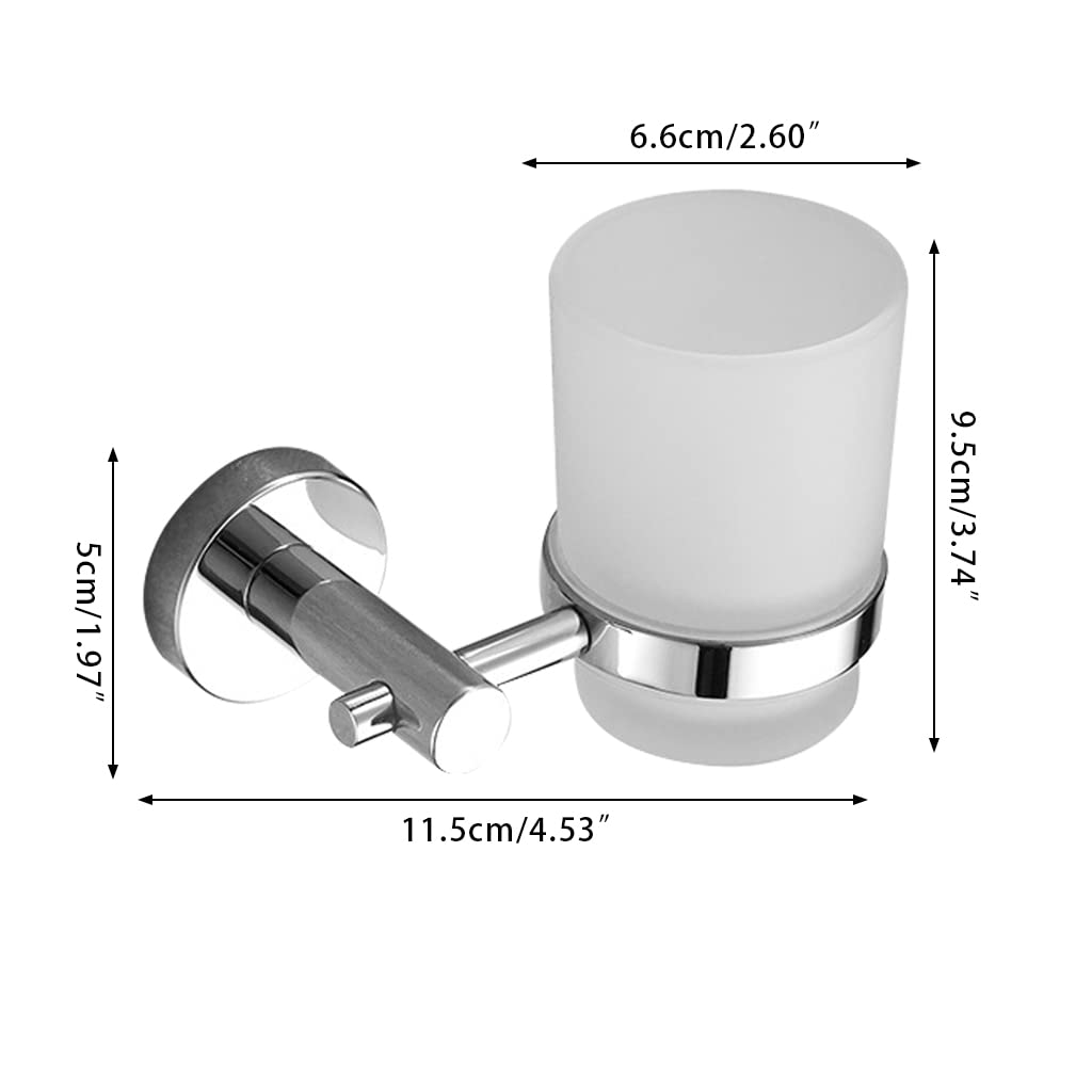 Soporte para cepillo de dientes de acero inoxidable, vaso de enjuague, vaso para cepillo de dientes, soporte para pasta de dientes, accesorio de baño