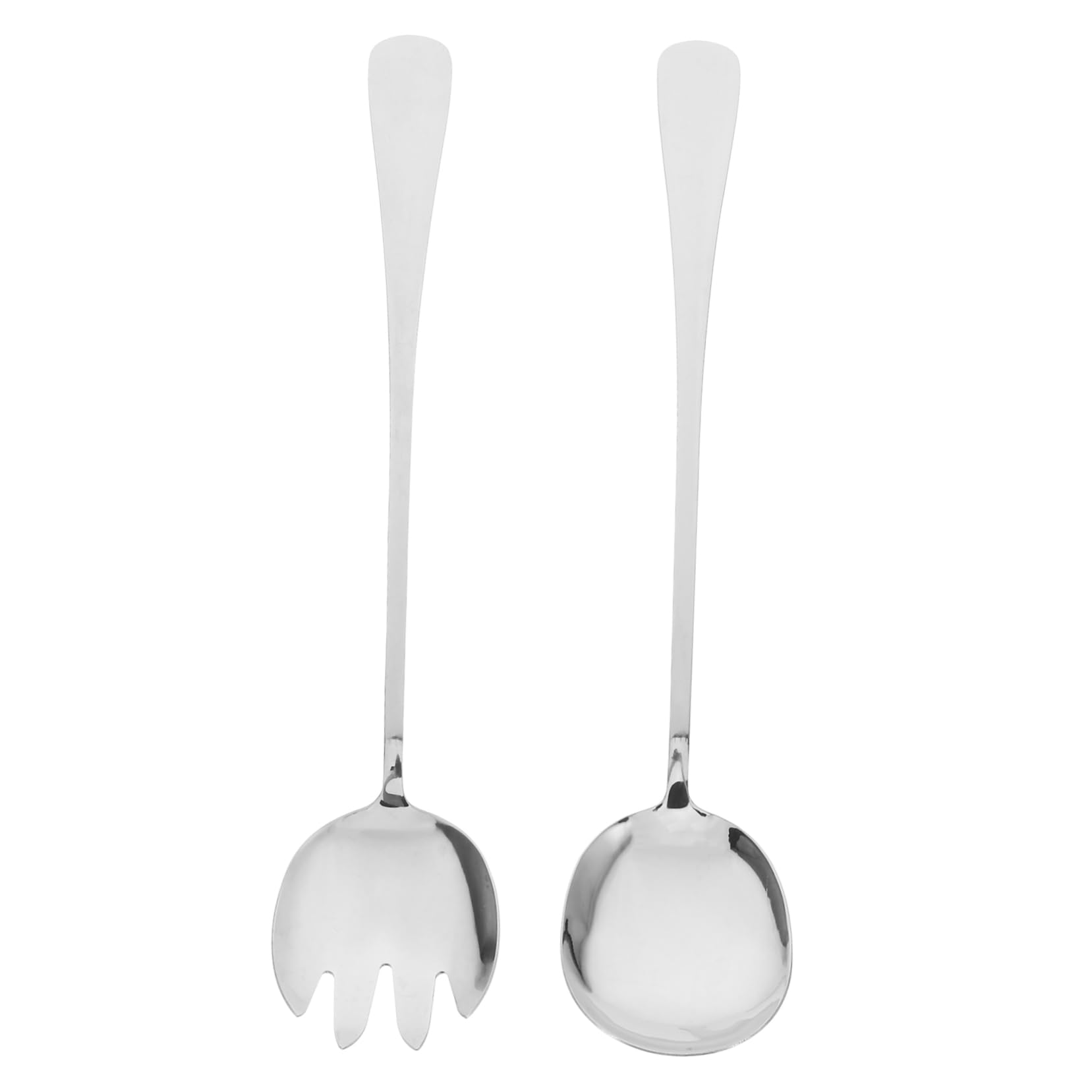 UTHCLO Long Handle Slotted Salad Serving Spoon Stainless Steel Forks for Buffet Restaurant and Home Use