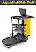 Commercial Housekeeping cart Janitorial cart with Cover and Vinyl Bag, L 52