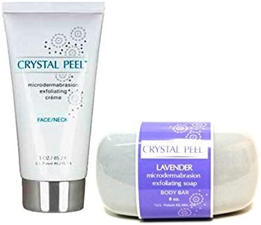 Crystal Peel MicroDermabrasion LAVENDER Soap (8 oz) & Microdermabrasion EXFOLIATOR Creme (3 oz) - DUO