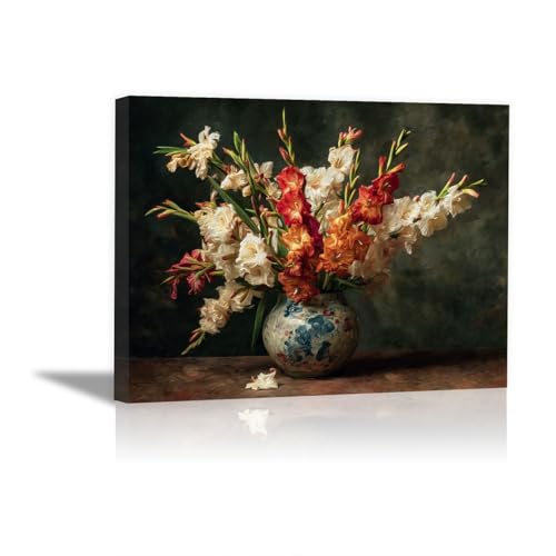 Tableau sur toile fleurs pour salon et bureau élégant multicolore