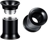 Black Gauges For Ears Surigcal Stainless Steel Ear Tunnels - 2g Internally Threaded Tunnels For Ears - 6mm Ear Gauges For Men Women - Double Flare Internal Thread Screw-Fit Gauge Flesh Tunnel 6mm