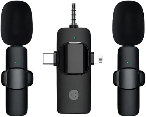 3 In 1 Wireless Lavalier Microphones For Iphone/Android