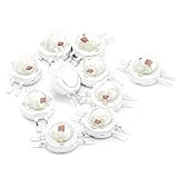 CHANZON 10pcs High Power Led Chip 3W RGB 4 pin Common Anode (600mA for Each Color 3 Watt) Multicolor Super Bright Intensity SMD COB Light Emitter Component Diode Bulb Lamp Beads DIY Lighting