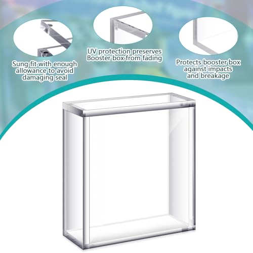 Image of Cinnvoice Acrylic Magnetic Case Booster Box Protective Case Stackable 4mm Thick Magnetic Closure Gifts for Collectors, Cards Not Included(1 Pcs,Booster Bundle (Flat))