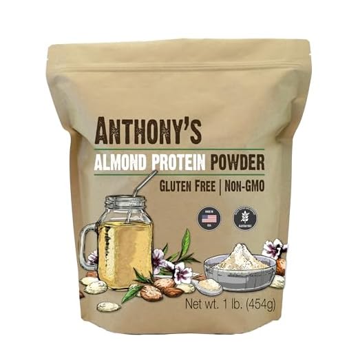 Anthony's Almond Protein Powder, 1 lb, Gluten Free, Non GMO, Plant Based Protein, Made in USA