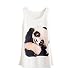 EFINNY Women's Kawaii Panda Printed Casual Loose Sleeveless Shirt Tank Tops, Color 8, Size (S-M)