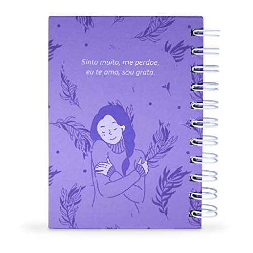 Caderno da Gratidão Capa Dura, Toque Aveludado, Tam. A6, 60 folhas, Feminino