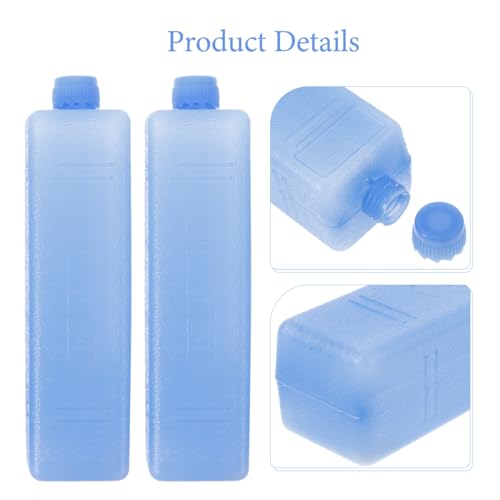 Image of Mini Reusable Freezer Packs for Swamp Cooler, 4pcs Ice Blocks for Portable Air Conditioner Fans, Freezer Blocks Ice Crystal Boxes for Lunch Box Camping, Picnics, Beach, Fishing,6.10x1.57x 1.57in