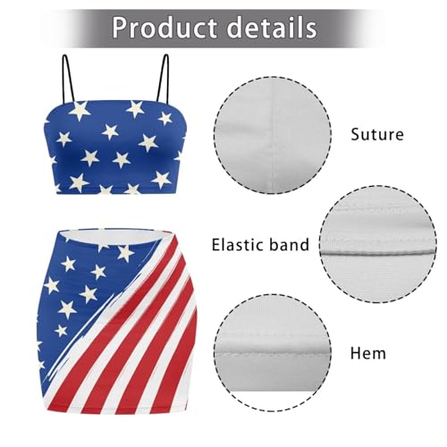 Image of 2025 Sexy Spaghetti Strap Crop Tops and Bodycon Skirt Casual 2 Piece Set S-4XL