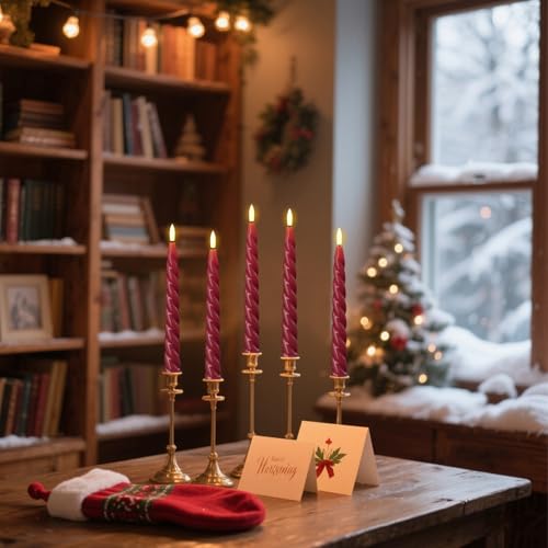 Image of Wondise Flameless Taper Candles with Remote Timer