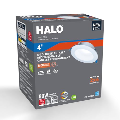 HALO LT 4 inch Baffle Canless LED Recessed Light 5CCT 650 lm - image 8