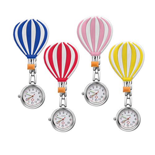 Uhren Krankenschwesteruhr Set Pulsuhr FOB Uhr Pflegeruhr Silikon Mond Eiscreme Sonnenblume Apfel Katzenpfote Heißluftballon Schwesternuhr