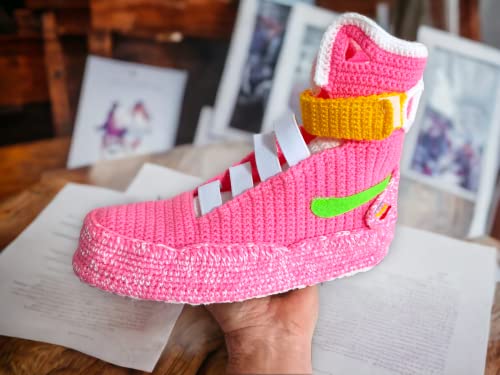 Back to the Future-Inspired Mart McFly Air Mag-like Crochet Sneakers Slippers - Customized, Comfy, Timeless Iconic Flying Sneaker House Shoes2