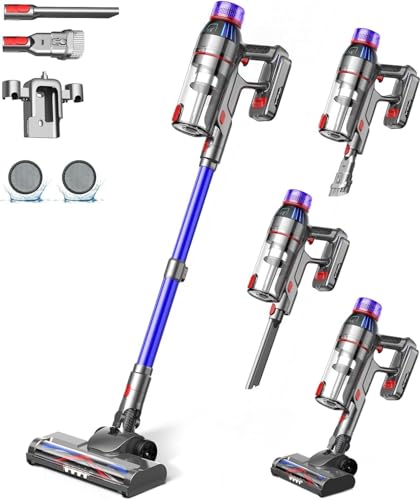 Cordless Stick Vacuum Cleaner for Home: Power Suction Vacuum Tangle-Free