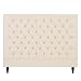 Tousmesmeubles Tête de lit tapissée 155 cm Bois/Tissu Crème - PINADA - L 155 x l 10.5 x H 125 - Neuf