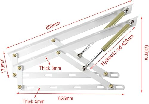 Kit de elevación hidráulica de cama de alta resistencia con mecanismos plegables (2 uds) 3