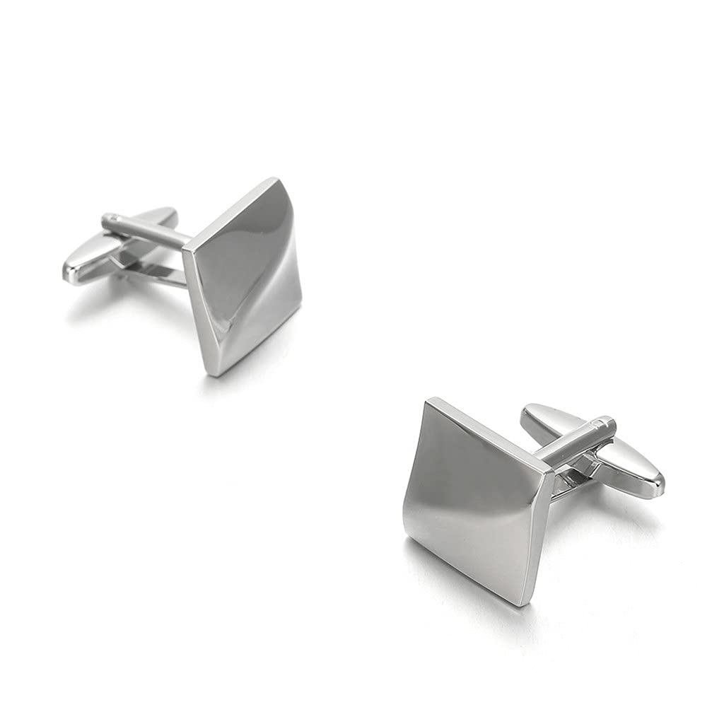 Herren-Hemd-Manschettenknöpfe, Silberne Manschettennägel, Manschettenknöpfe, Herren-Hemd-Accessoires (Farbe: Silber, Größe: wie abgebildet)
