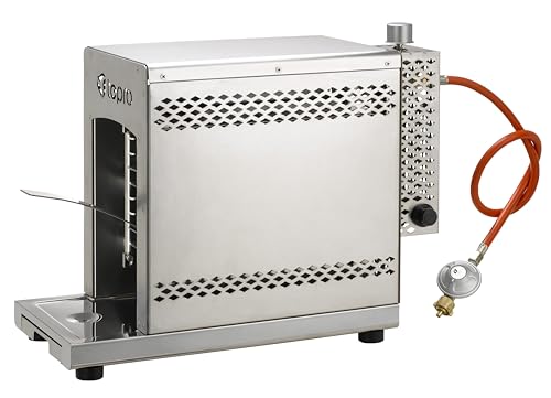 tepro Steakgrill Toronto, Keramikgrill-Infrarot Brenner / Gasgrill mit 3 kW Leistung, max. 800 Grad Gas, Piezozündung, Maße ca. 23 x 56 x 40,5 cm, Silber