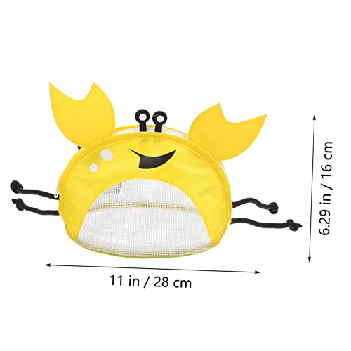 BESPORTBLE Crab Shaped Beach Shell Bag Breathable Mesh Pocket PVC Material Strap Crossbody Handbag for Outdoor Shell Collecting and Pool Parties2