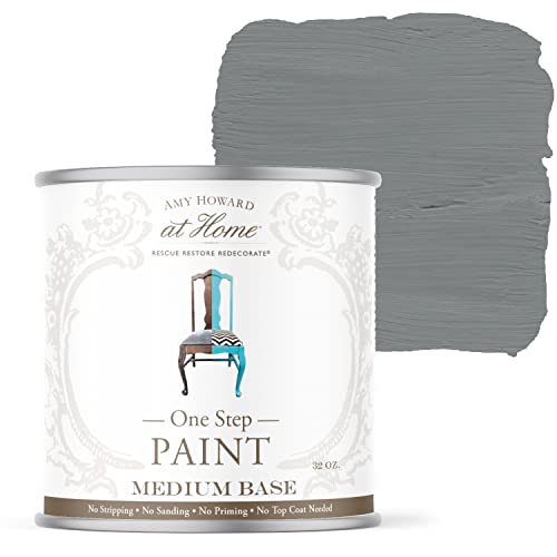 AMY HOWARD AT HOME Chalk-Based One Step Paint for Furniture, Cabinetry, Decor, Finish, and More | No Stripping, Sanding, or Priming | Medium Base | 32 Ounce | Park Avenue