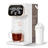 3L Instant Hot Water Dispenser, Filter Water Dispenser with 12 Adjustable Temperature Settings, 2200W 3s Fast Boil, One Cup Electric Water Machine Dispenser with LED Touch Display & Cleaning Program