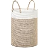 INDRESSME Large Dirty Clothes Hamper, 60L Baby Laundry Hamper for Toys, Woven Blanket Storage Basket, 19.7 x 13.8 inches
