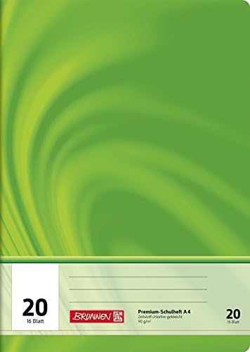 Brunnen 104472002 zeszyt szkolny A4 Vivendi (16 kartek, pusty, z arkuszem linii, liniatura 20)