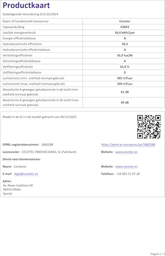 Cecotec Bolero Flux PM 906500 Black A Dunstabzugshaube, 90 cm, Motor 165 W, schwarzes Finish, Saugleistung 650 m³/h, mechanische Steuerung, 3 Leistungsstufen, Licht und Kohlefilter