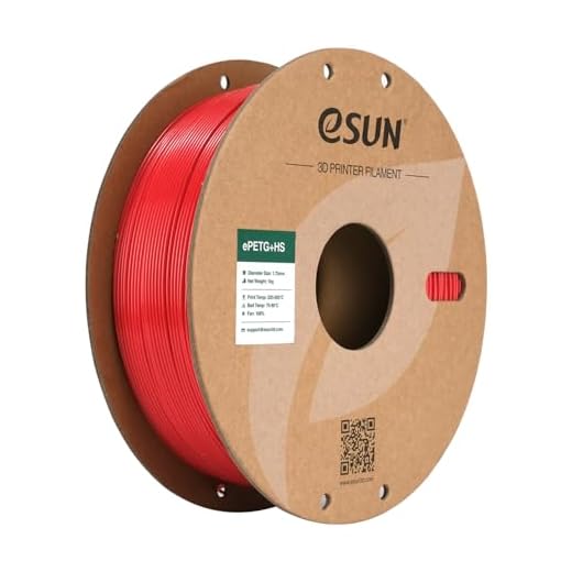 eSUN High Speed Upgraded PETG Filament 1.75mm, High Toughness 3D Printer Filament Speedy PETG for Fast Printing, 1KG Spool (2.2 LBS) 3D Printing Filament for 3D Printers, Solid Red
