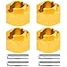 ShareGoo 7mm Brass Wheel Hex Hubs Hex Extenders Adapter 4/5/6mm Compatible with TRX4M Bronco Defender 1/18 RC Crawler Car (4mm)