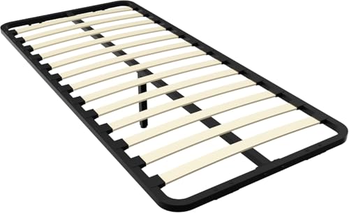 DEWINNER Rete Letto Singolo 80x190cm,Altezza 35 cm,13 Doghe in legno pioppo Ortopedica, Rete singolo con 7 Piedi,Montaggio Rapido e Facile
