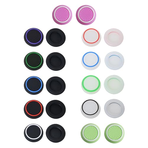 22Pcs Controller-Zubehör Schutzabdeckung Controller, Joystick Kappen Thumb Grips: Thumbstick Grip Caps für X-Box One Series X/S, P-S-4, P-S-5 Controller Zubehör Sticks Joystick Aufsätze